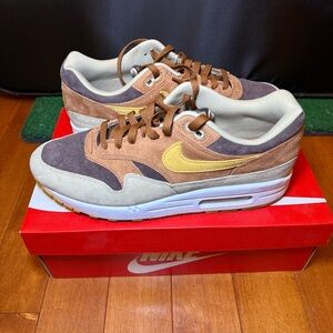 Nike Air Max 1 PRM Duck Pecan Yellow Ochre men’s size 11
